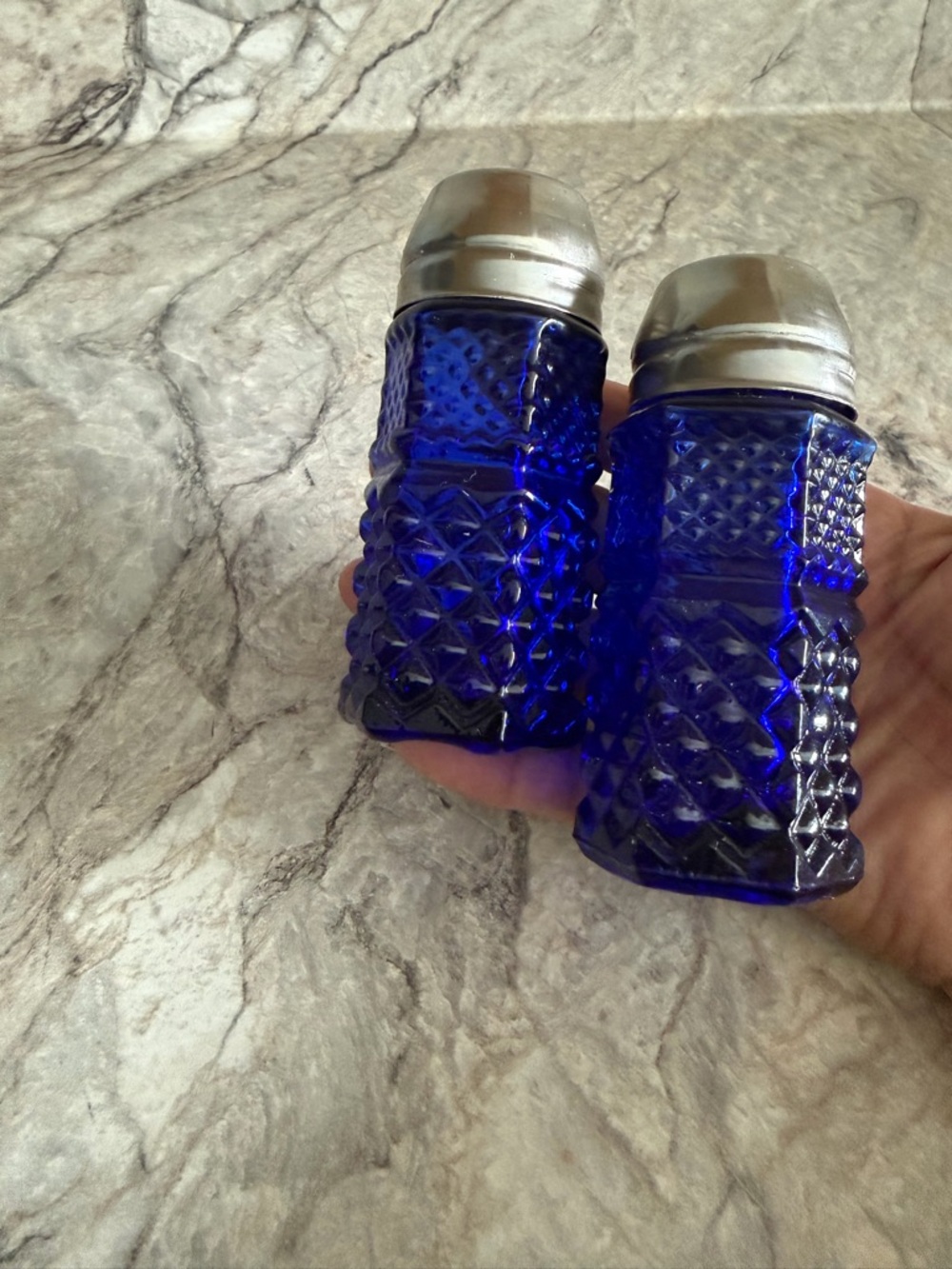 Anchor Hocking Cobalt Blue Salt & Pepper Shakers
